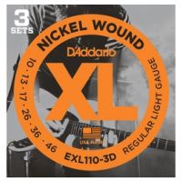 Thumbnail van D&#039;Addario EXL110-3D 3PACK  XL nickelplated steel