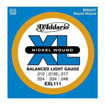 Preview of D&#039;Addario EXL111 XL Balanced Regular Light nickelplated steel