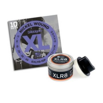 Preview of D&#039;Addario EXL115 10PACK + FREE XLR8 XL nickelplated steel