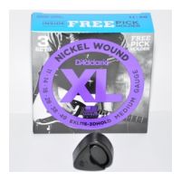 Thumbnail van D&#039;Addario EXL115 3PACK+ free pick holder XL nickelplated steel