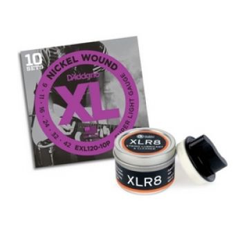 Preview of D&#039;Addario EXL120 10PACK + FREE XLR8 XL nickelplated steel