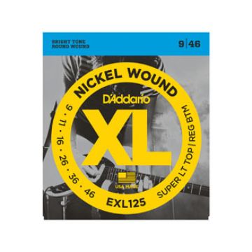 Preview of D&#039;Addario EXL125-10P 10 pack Nickel Wound, Super Light Top/ Regular Bottom, 9-46