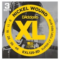 Thumbnail of D&#039;Addario EXL125-3D 3PACK XL nickelplated steel