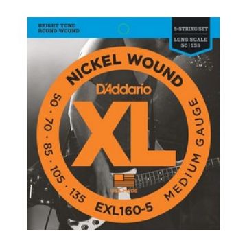Preview of D&#039;Addario EXL160-5 XL nickelplated steel