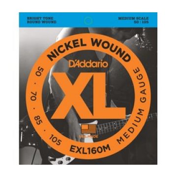 Preview of D&#039;Addario EXL160-M ( Medium scale ) XL nickelplated steel