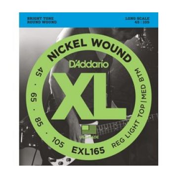 Preview van D&#039;Addario EXL165 Long scale XL nickelplated steel