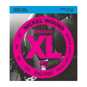 Preview of D&#039;Addario EXL170S ( Short scale ) XL nickelplated steel