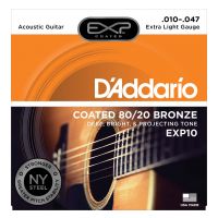 Thumbnail van D&#039;Addario EXP10 Extra Light Coated 80/20 bronze