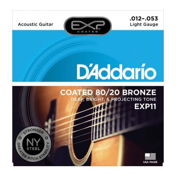 Preview of D&#039;Addario EXP11 Light Coated 80/20 bronze