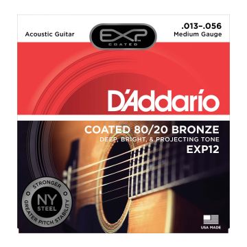 Preview of D&#039;Addario EXP12 Medium Coated 80/20 bronze