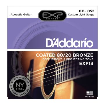 Preview of D&#039;Addario EXP13 Custom light Coated 80/20 bronze