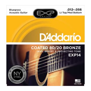 Preview of D&#039;Addario EXP14 Coated 80/20 Bronze, Light Top/Medium Bottom/Bluegrass, 12-56