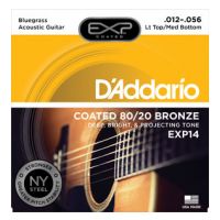 Thumbnail van D&#039;Addario EXP14 Coated 80/20 Bronze, Light Top/Medium Bottom/Bluegrass, 12-56
