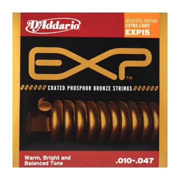 Preview of D&#039;Addario EXP15  Extra Light Coated phosphor bronze Classic