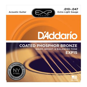 Preview of D&#039;Addario EXP15 NY Extra Light Coated phosphor bronze