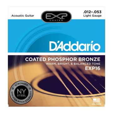 Preview of D&#039;Addario EXP16 Light Coated phosphor bronze