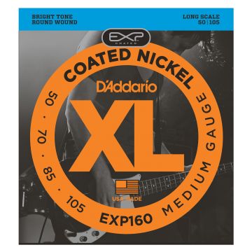 Preview van D&#039;Addario EXP160 Coated Nickel Wound Bass, Medium, 50-105, Long Scale
