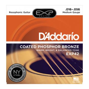 Preview of D&#039;Addario EXP42 Coated Phosphor Bronze, Resophonic, 16-56