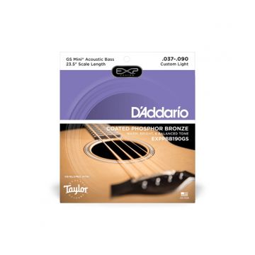Preview of D&#039;Addario EXPPBB190GS Phosphor Bronze Coated Acoustic Bass Strings, Taylor GS Mini Scale, 37-90