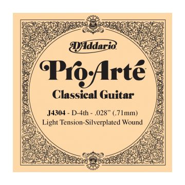 Preview of D&#039;Addario J4304 Pro-Art&eacute; Nylon Classical Guitar Single String, Light Tension, D4 Fourth String