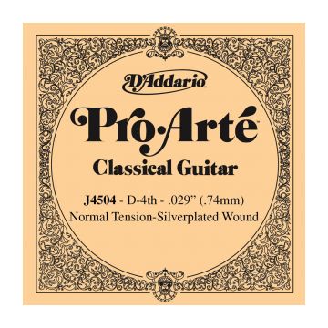 Preview of D&#039;Addario J4504 Pro-Arte Nylon Classical Guitar Single String, Normal Tension, D4 Fourth String