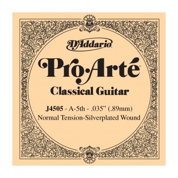 Preview of D&#039;Addario J4505 Pro-Arte Nylon Classical Guitar Single String, Normal Tension, A5 Fifth String