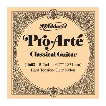 Preview of D&#039;Addario J4602 Pro-Arte Nylon Classical Guitar Single String, Hard Tension, B2 Second String