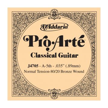 Preview of D&#039;Addario J4705 80/20 Bronze Pro-Art&eacute; Nylon Classical Guitar Single String, Normal Tension, A5 Fifth String