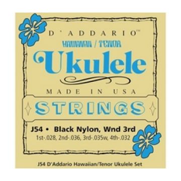 Preview of D&#039;Addario J54 Hawaiian Tenor Ukulele Black Nylon