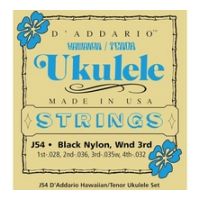 Thumbnail van D&#039;Addario J54 Hawaiian Tenor Ukulele Black Nylon