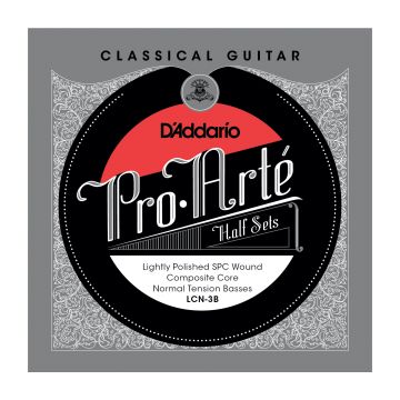 Preview of D&#039;Addario LCN-3B Pro-Arte Lightly Polished Silver Plated Copper on Composite Core Classical Guitar Half Set, Normal Tension