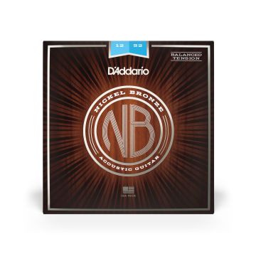 Preview of D&#039;Addario NB1252 Nickel Bronze Acoustic 12-52 Light Balanced Tension