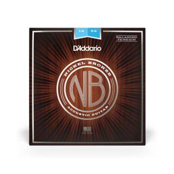 Preview of D'Addario NB1252BT Nickel Bronze Acoustic 12-52 Light Balanced Tension
