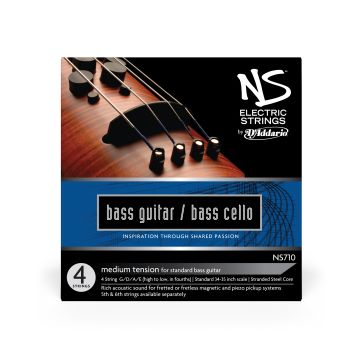 Preview van D&#039;Addario NS710  Electric Bass/Cello String Set, 4/4 Scale, Medium Tension