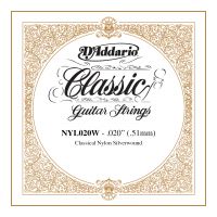 Thumbnail of D&#039;Addario NYL020W Silver-plated Copper Classical Single String .020