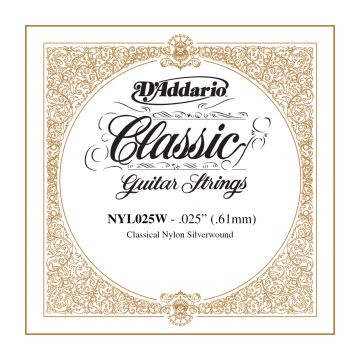 Preview of D&#039;Addario NYL025W Silver-plated Copper Classical Single String .025