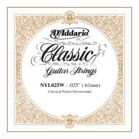 Thumbnail van D&#039;Addario NYL025W Silver-plated Copper Classical Single String .025