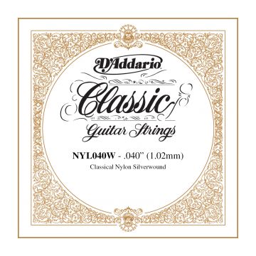 Preview of D&#039;Addario NYL040W Silver-plated Copper Classical Single String .040