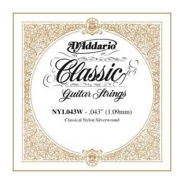 Preview of D&#039;Addario NYL043W Silver-plated Copper Classical Single String .043