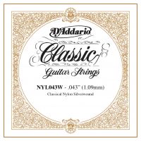 Thumbnail of D&#039;Addario NYL043W Silver-plated Copper Classical Single String .043