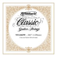 Thumbnail of D&#039;Addario NYL043W Silver-plated Copper Classical Single String .043