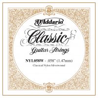 Thumbnail of D&#039;Addario NYL058W Silver-plated Copper Classical Single String .058