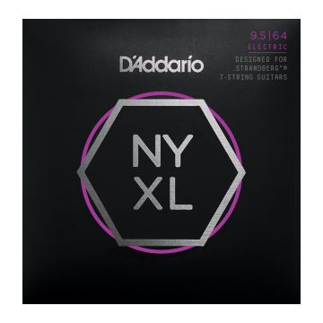 Preview of D&#039;Addario NYXL09564SB Nickel Wound, 7 String, Custom Light, 9.5-64