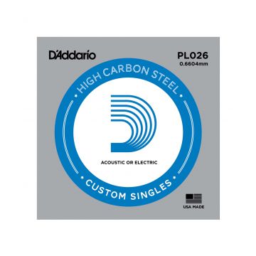 Preview van D&#039;Addario PL026 Plain steel Electric or Acoustic