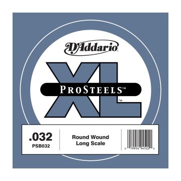 Preview van D&#039;Addario PSB032 ProSteels Bass Guitar Single String, Long Scale, .032