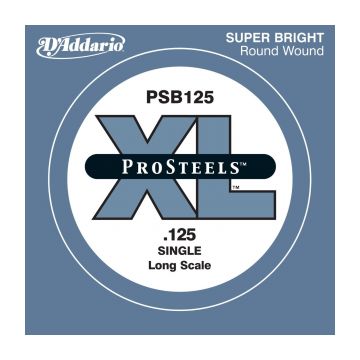 Preview van D&#039;Addario PSB125 ProSteels Bass Guitar Single String, Long Scale, .125