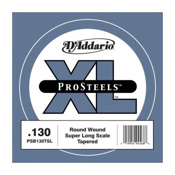 Preview van D&#039;Addario PSB130TSL ProSteels Bass Guitar Single String, Super Long Scale, .130, Tapered
