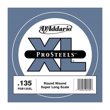 Preview of D&#039;Addario PSB135SL ProSteels Bass Guitar Single String, Super Long Scale, .135