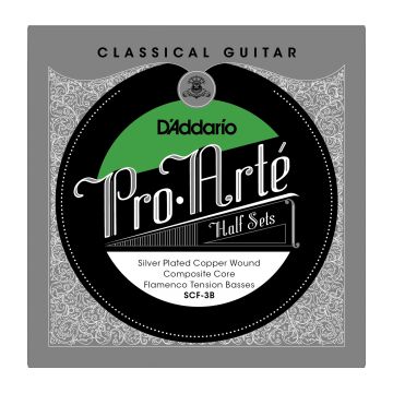 Preview van D&#039;Addario SCF-3B Pro-Arte Silver Plated Copper on Composite Core Classical Guitar Half Set, Flamenco Tension