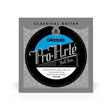 Preview of D&#039;Addario SCH-3B Pro-Arte Silver Plated Copper on Composite Core Classical Guitar Half Set, HighTension